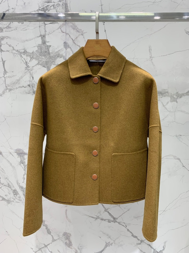 Hermes Highest Grade Cashmere Short Coat. Camel tone