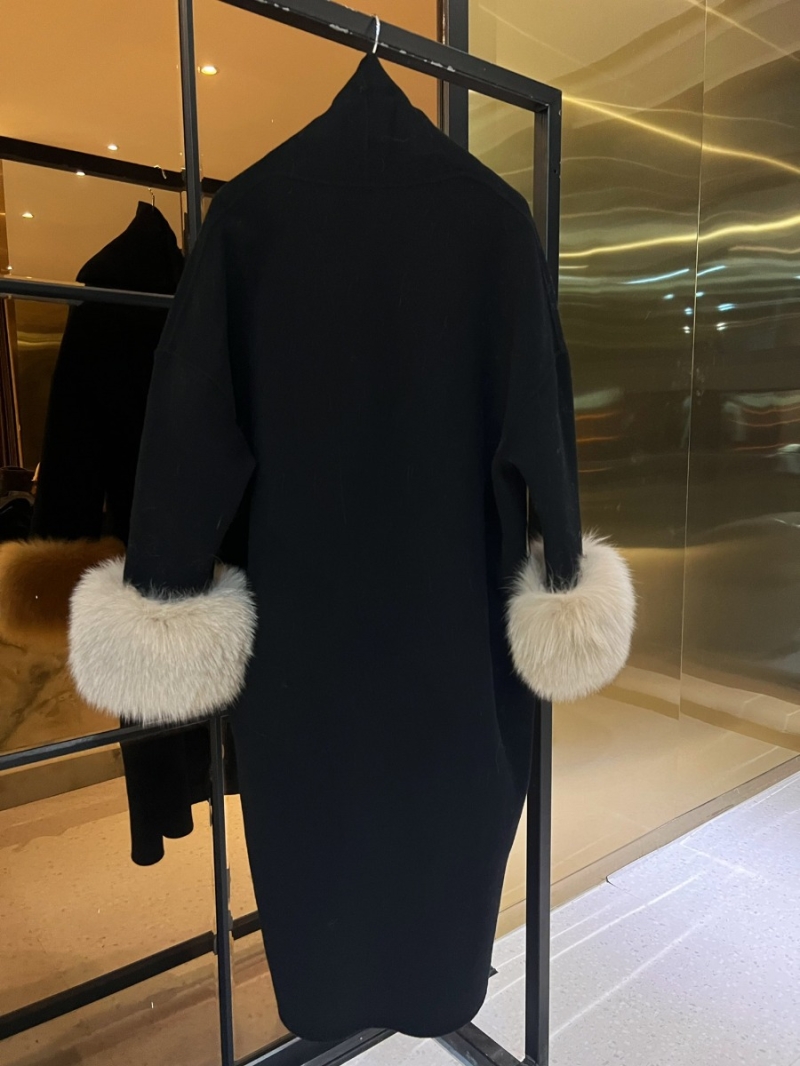 Dior 100% High-Quality Australian Wool Double-Faced Cashmere Coat White