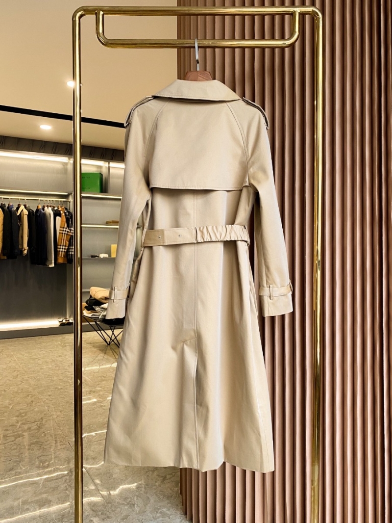 Burberry Cotton Gabardine Belted Long Trench Coat