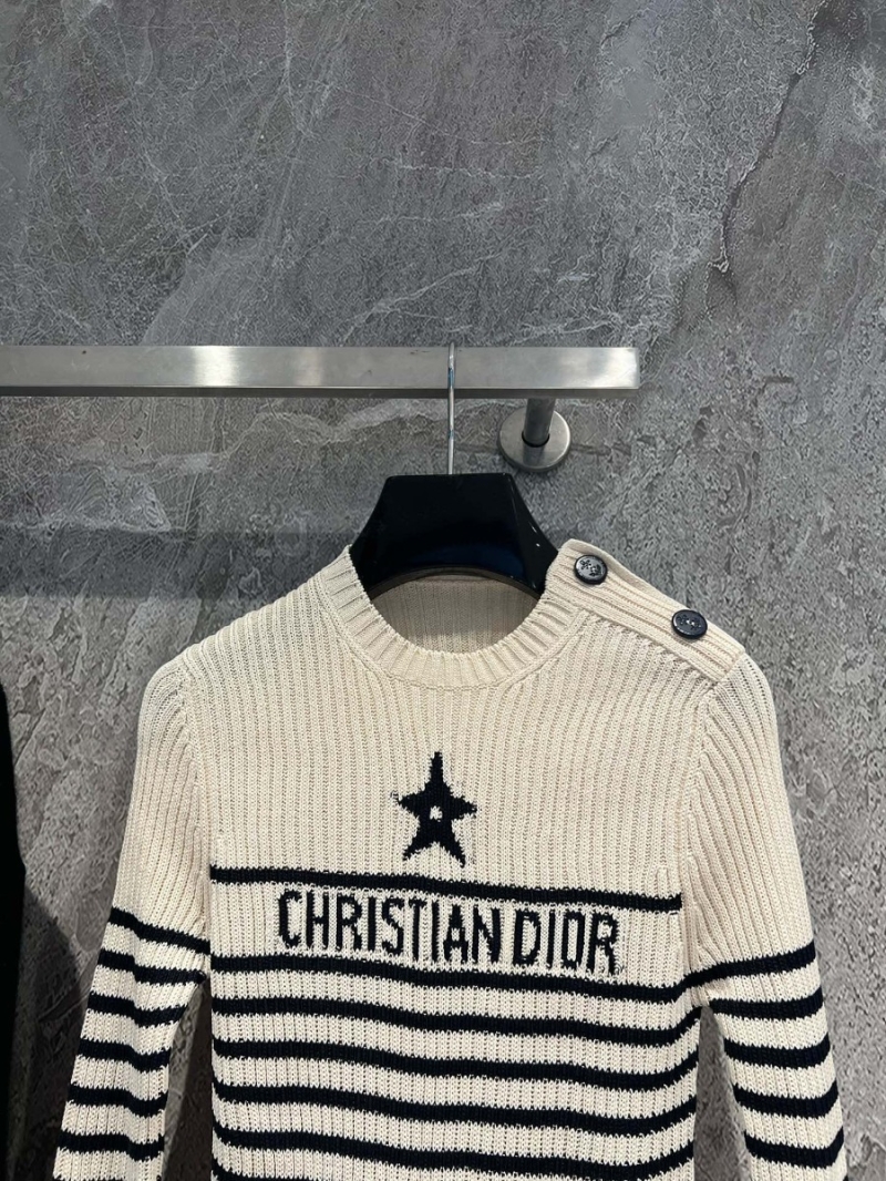 Dior 2023 Fall/Winter Beige Long Sleeve Knitted Sweater