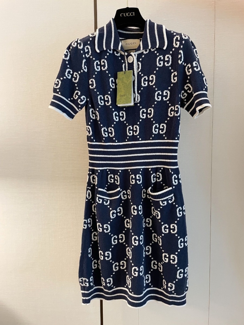 Gucci GG Cotton Jacquard Polo Dress