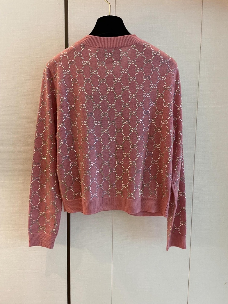 Gucci GG New Rhinestone Wool Cardigan