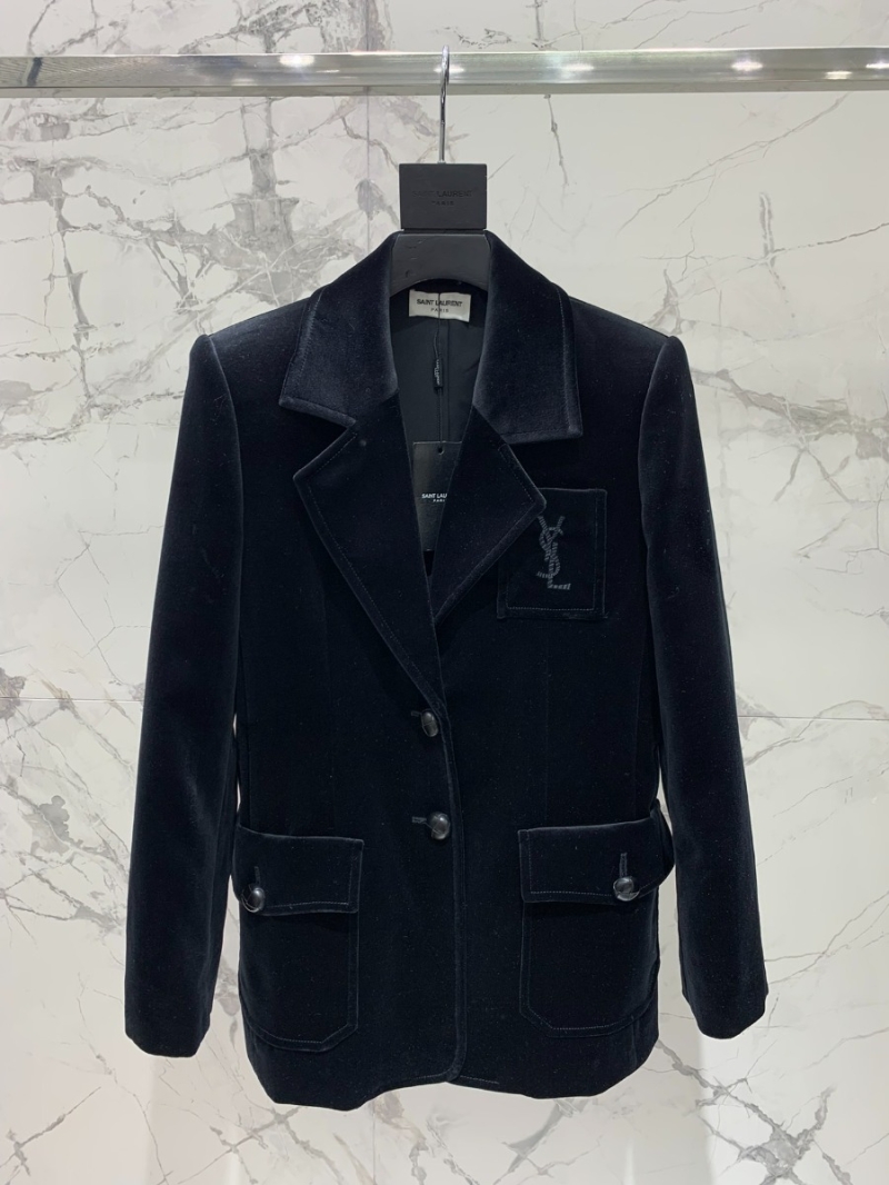 SAINT LAURENT YSL Velvet Blazer Jacket