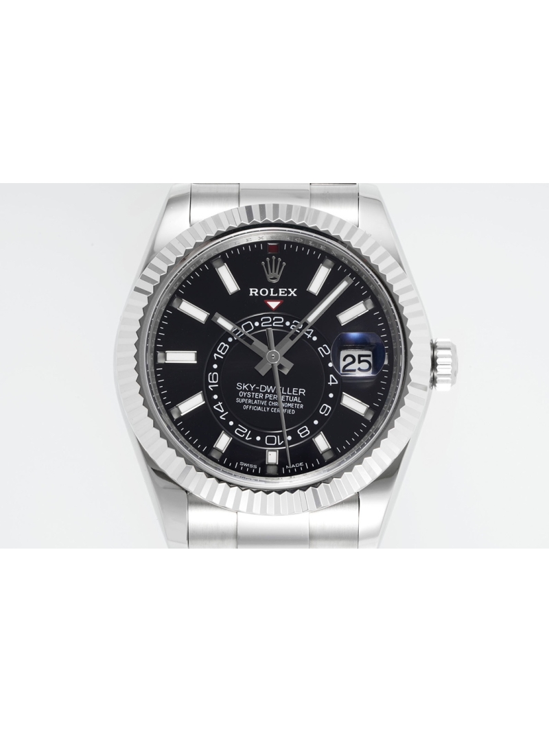 Rolex Sky‑Dweller Oyster 42 mm, Oystersteel and White Gold Black