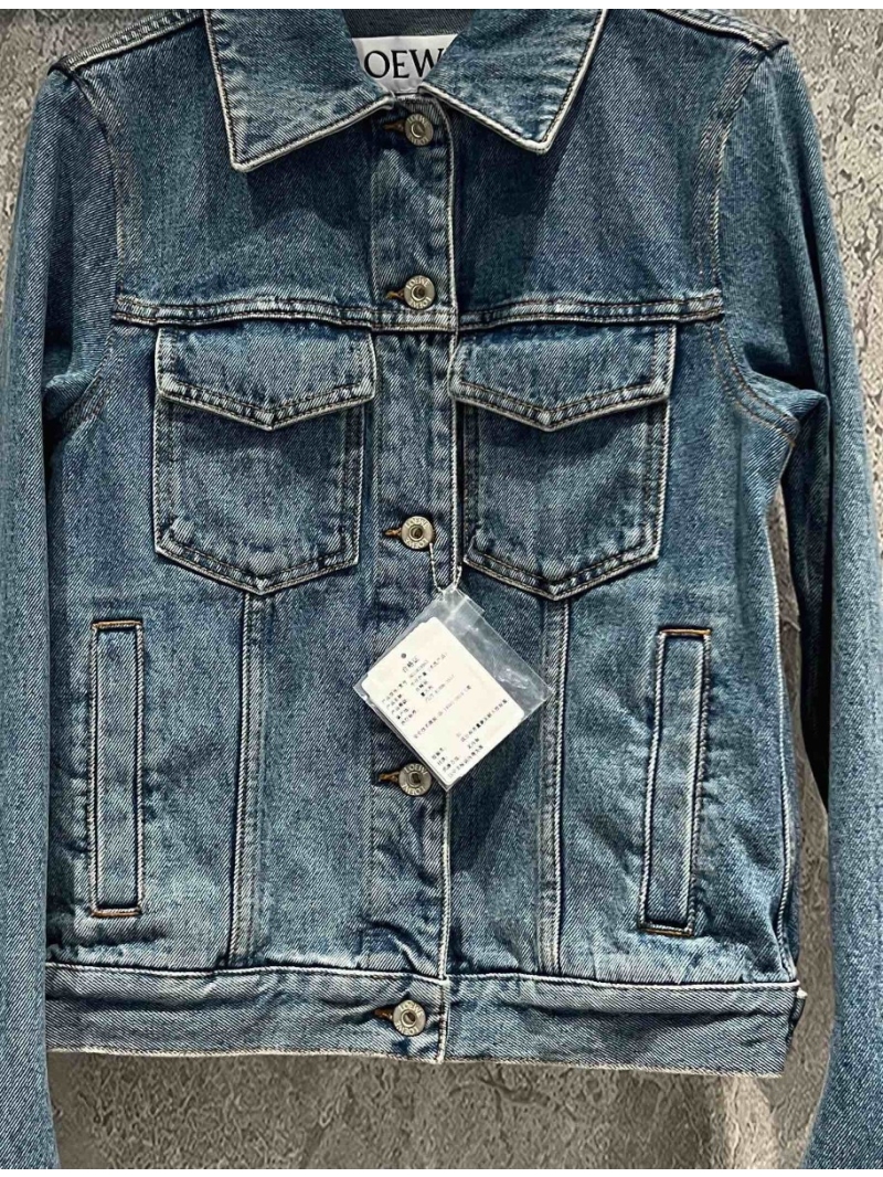 Loewe Laser-Cut Floral Denim Jacket