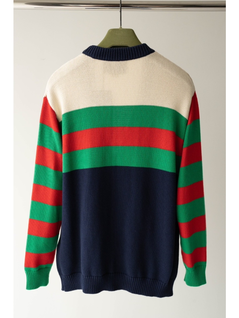 GUCCI Cotton-Wool Blend Striped Cardigan for Men and Women