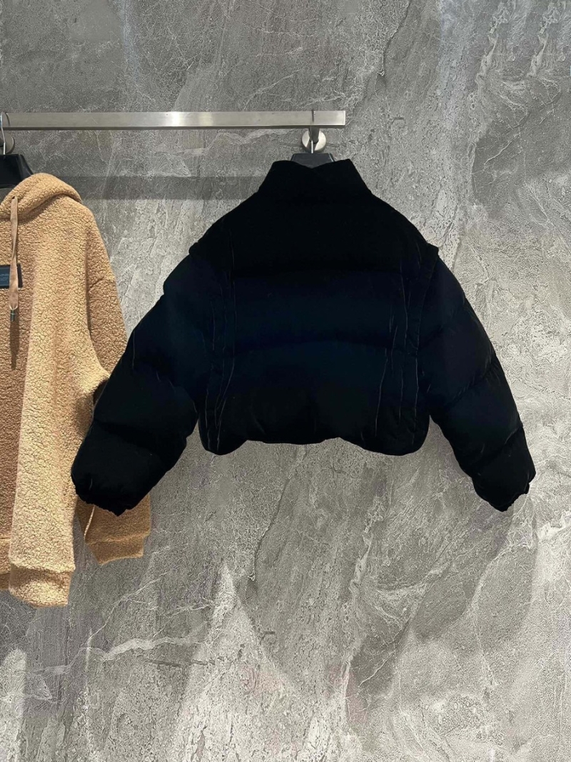 Prada Reversible Silk Velvet Down Jacket