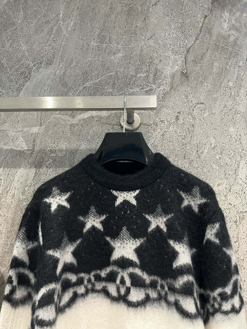 Chanel 23 N Coconeige Ski Collection Purple Star Cashmere Sweater