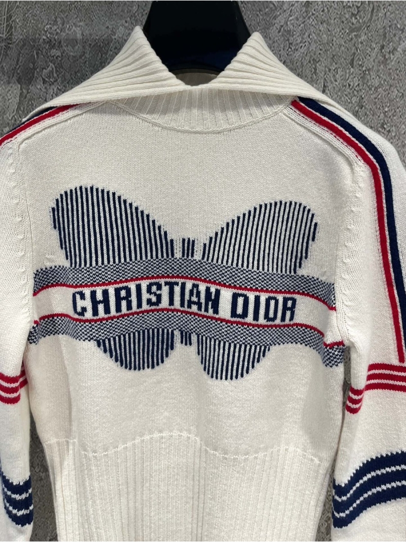 Dior Alps Ski Limited Edition Butterfly Collar Wool Sweater
