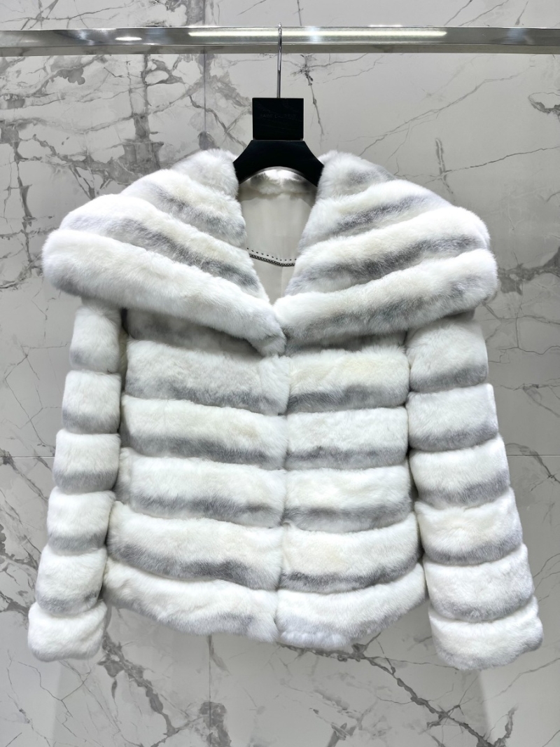 SAINT LAURENT Totoro-Inspired Rex Rabbit Fur Jacket