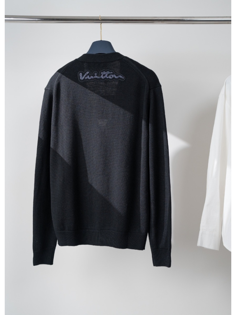 Louis Vuitton Embroidered Beaded Logo Cardigan