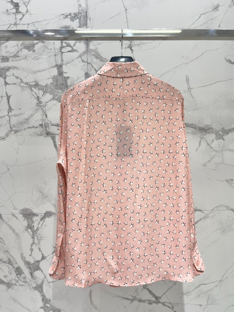 SAINT LAURENT Classic Retro Star Silk Shirt