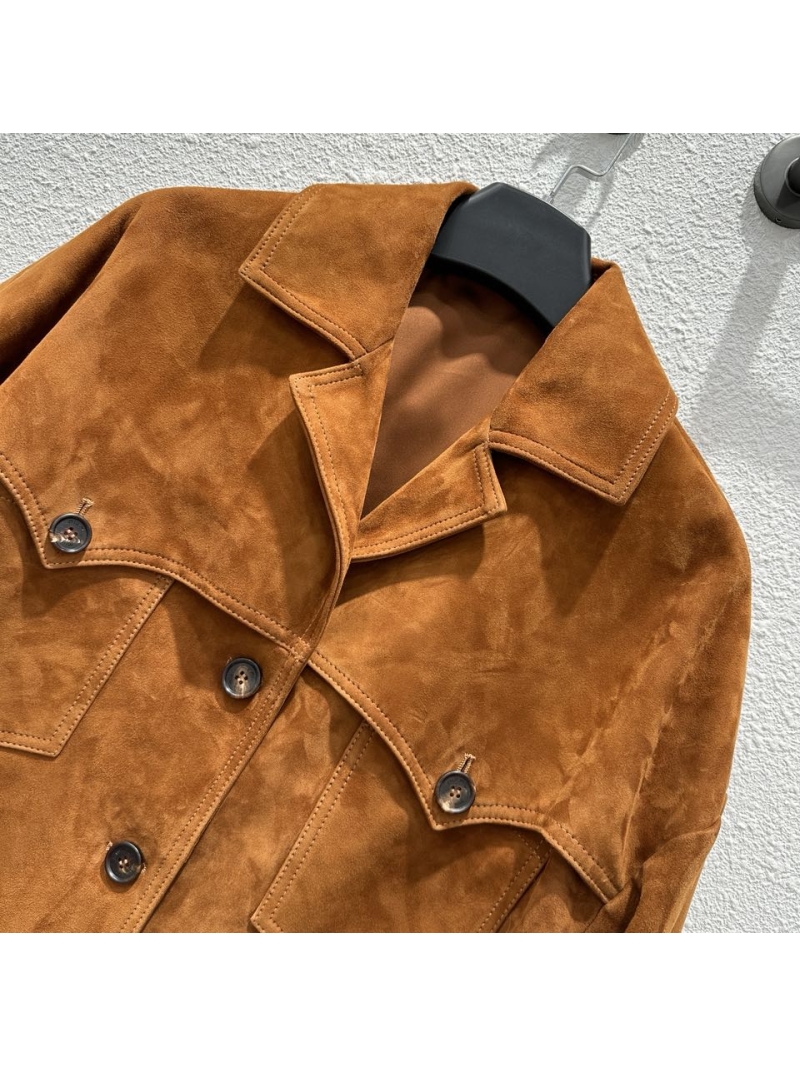 Miu Miu 2024 Fall/Winter Collection Oversized Suede Jacket. Colour 3