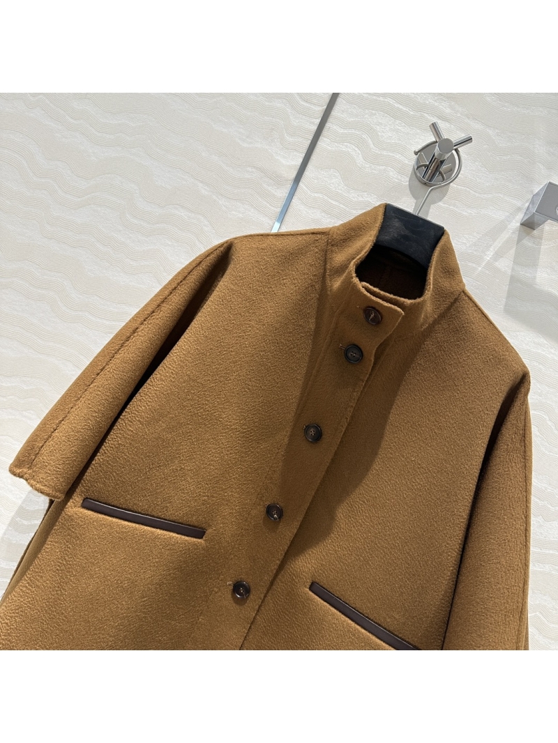 Max Mara Water Ripple Wool Cashmere Cape. Camel
