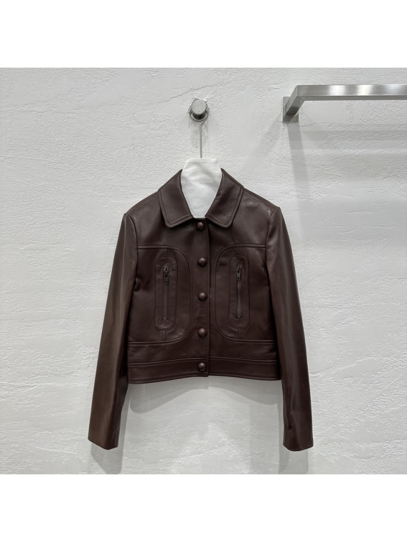 Celine Limited Edition Luxurious Brown Leather Jacket