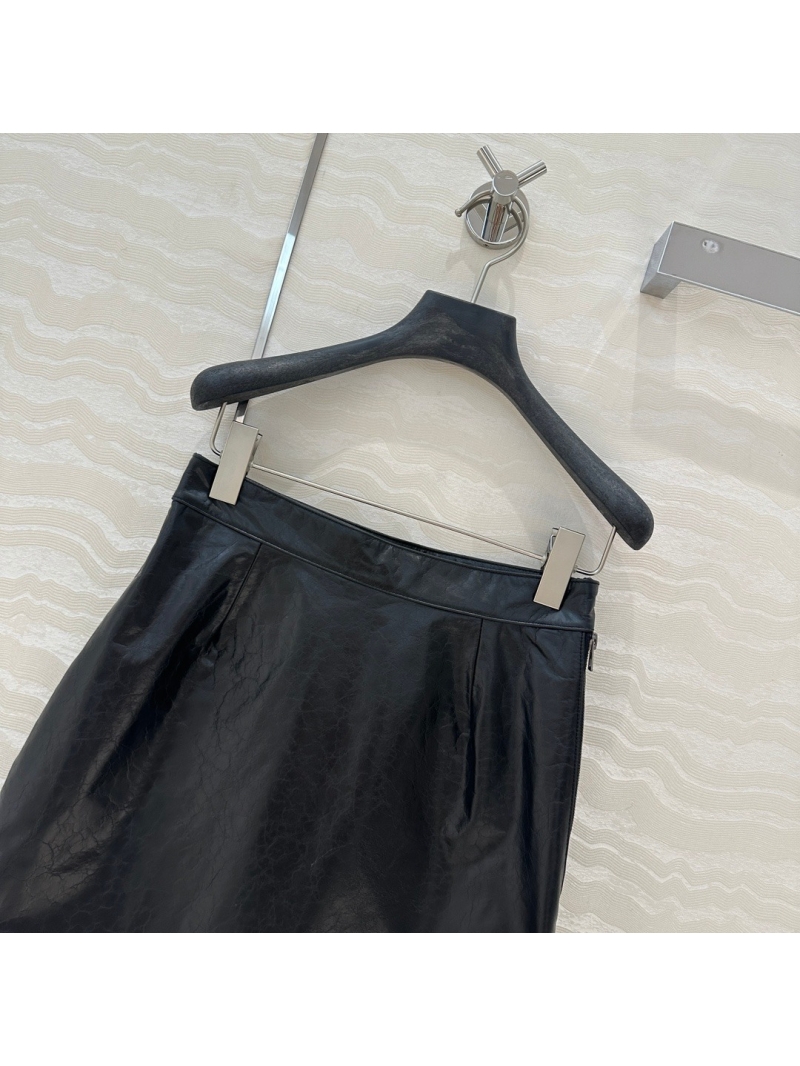 Dior Limited Edition High-Waisted Leather Skirt - Edgy, Chic, and Sophisticated