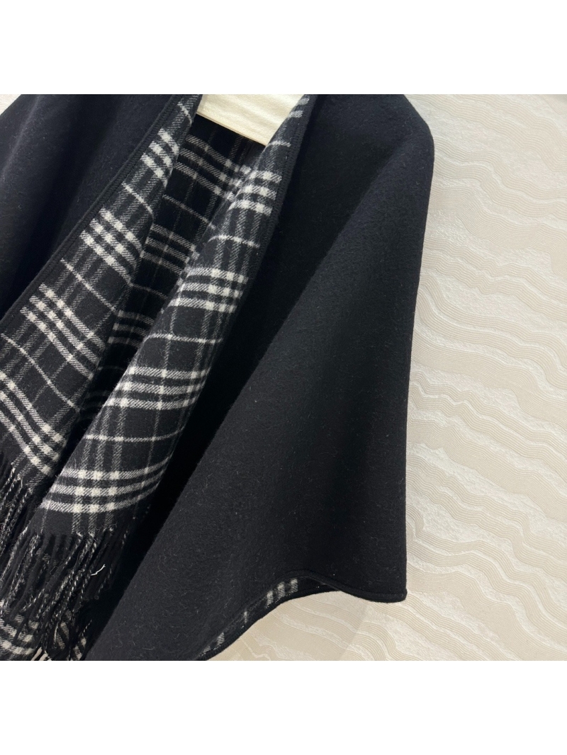 Burberry Scottish Check Cashmere Cape Scarf