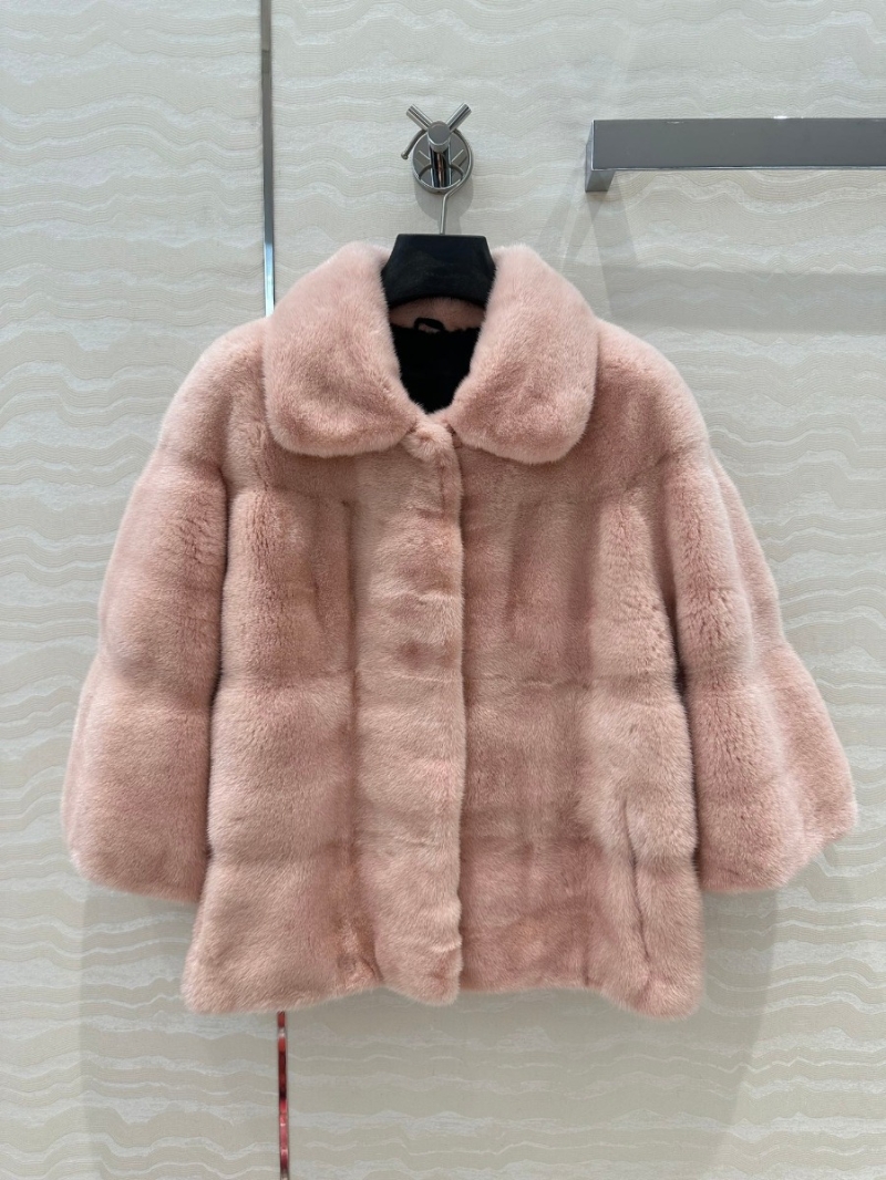 Dior Copenhagen Collection Premium Mink Fur Coat - Short A-Line Jacket - Blush Pink