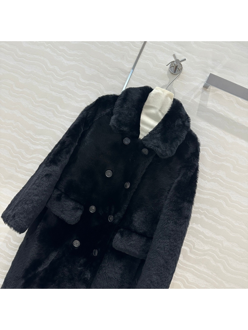 Dior Miss Dior Merino Shearling Coat. Black