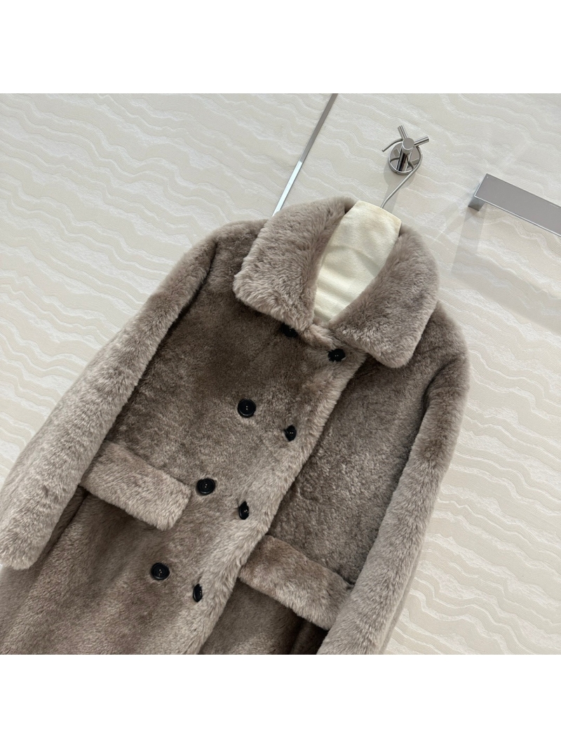 Dior Miss Dior Merino Shearling Coat. Taupe
