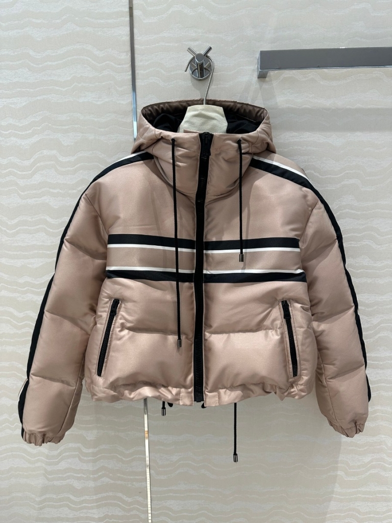 Dior MissDior Alps Collection Premium Hooded Puffer Jacket – Beige & Black