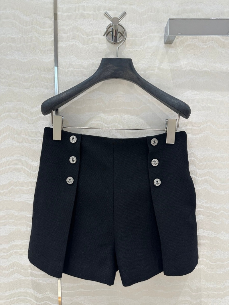 Dior 2024 Fall/Winter Collection Elegant Sailor Shorts with Pleat Design - Navy