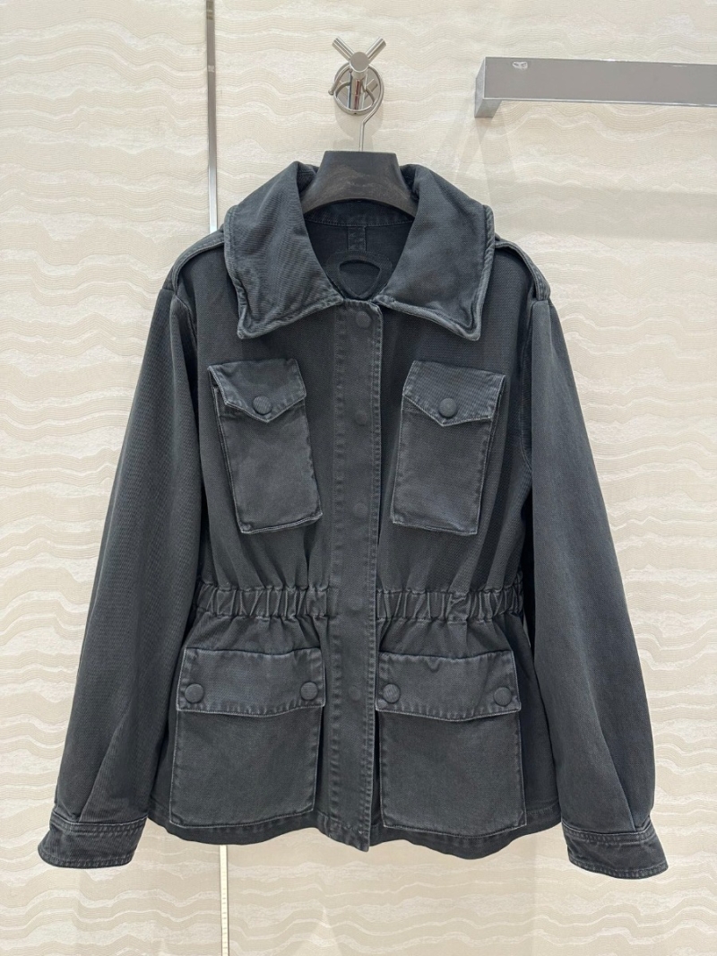 Prada 25S Collection Vintage-Inspired Utility Jacket Smoky Grey