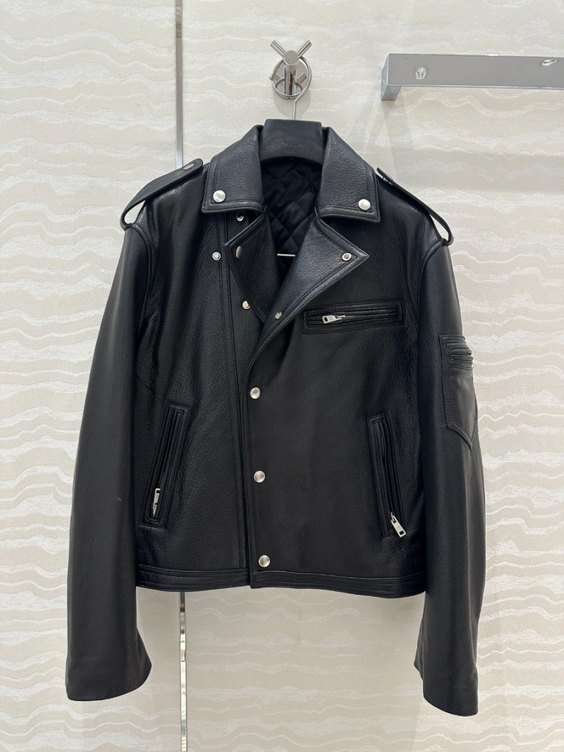 Prada Motorcycle Classic Leather Jacket Black