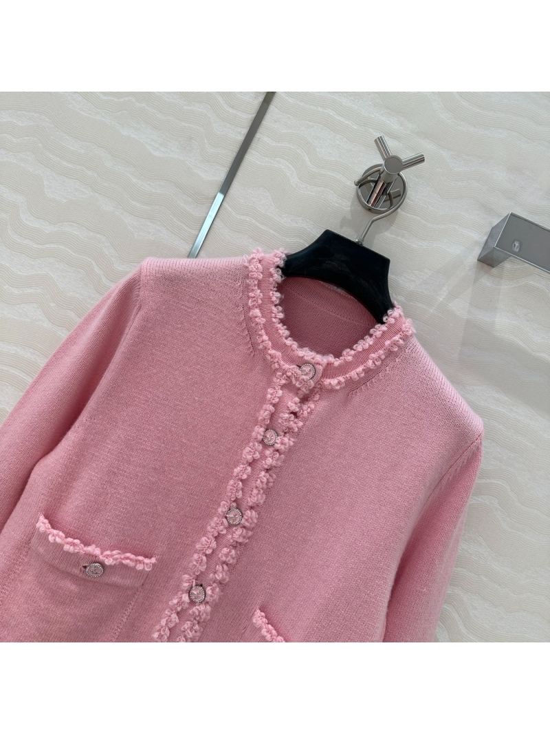 Chanel Coco Classic Fringed Cardigan in Pink