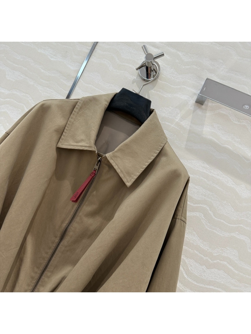 Loewe Modern Pleat Structured Jacket Khaki