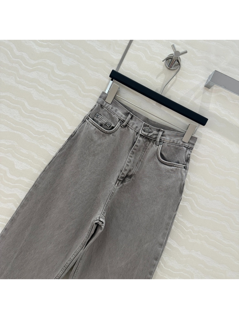 Dior Miss Dior Vintage High-Waisted Straight-Leg Jeans – Morandi Color Series. Vintage Gray
