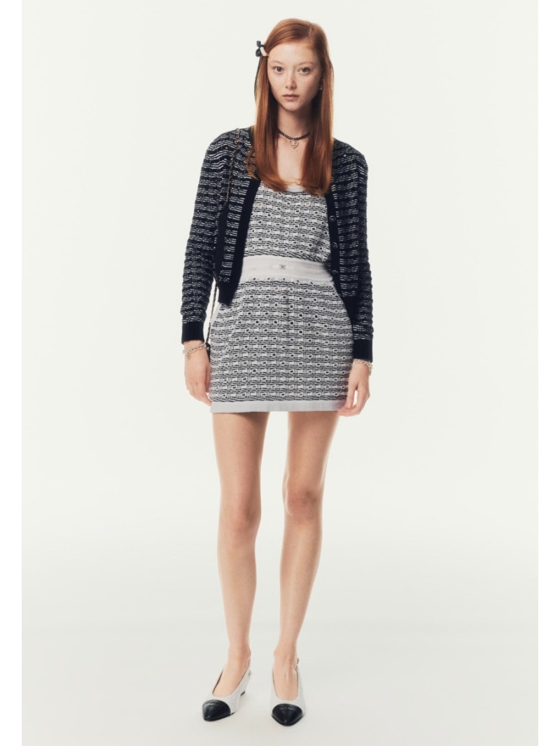 Chanel Coco Girl Classic Black-and-White Tank Dress. White