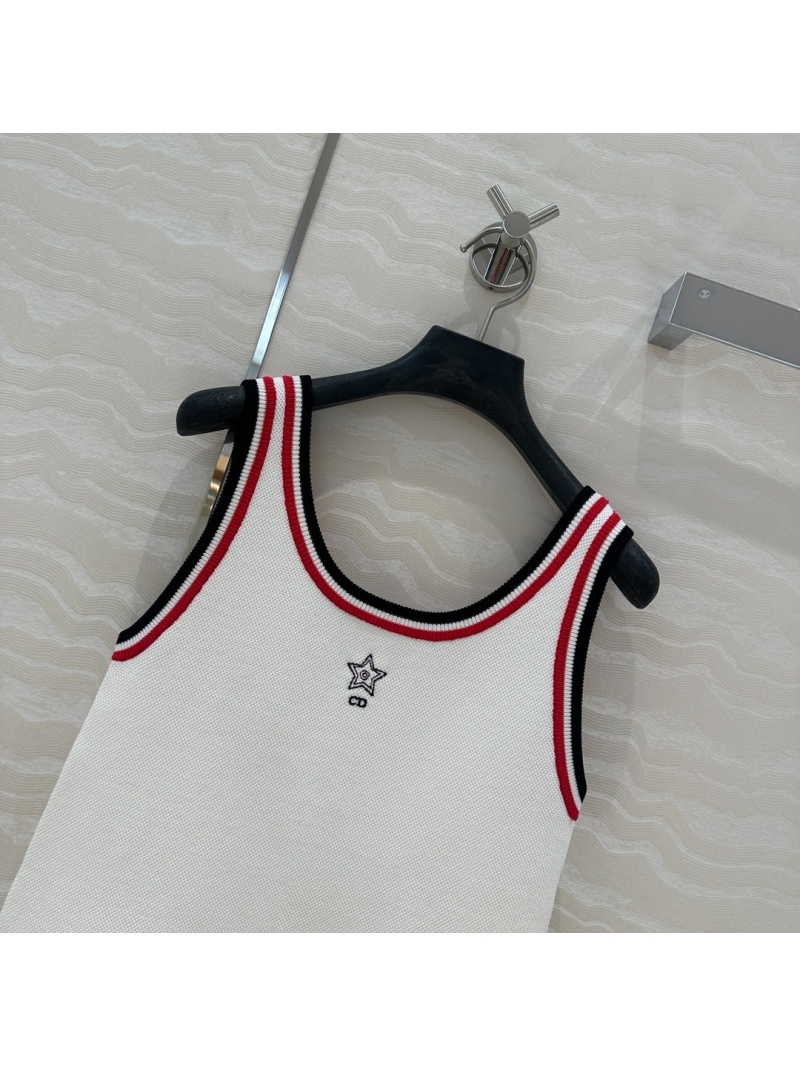 Dior MissDior Sporty Knit Tank Top White Striped