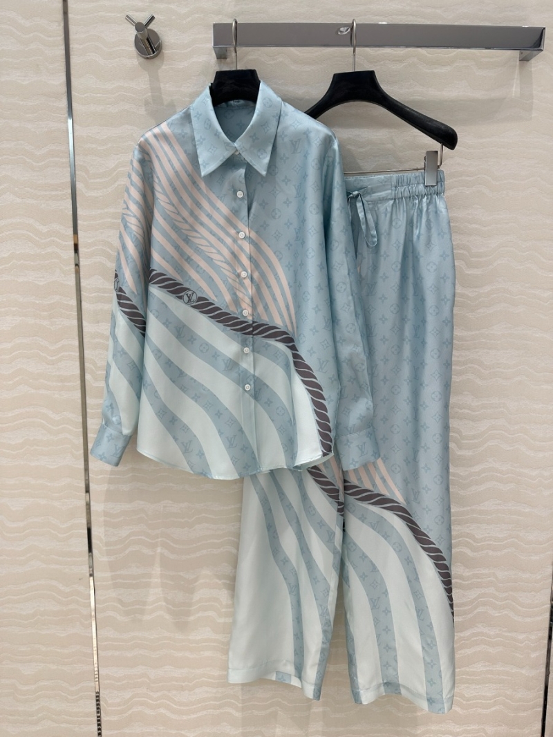 Louis Vuitton LV Rainbow Holiday Luxe Monogram Pants Light Blue