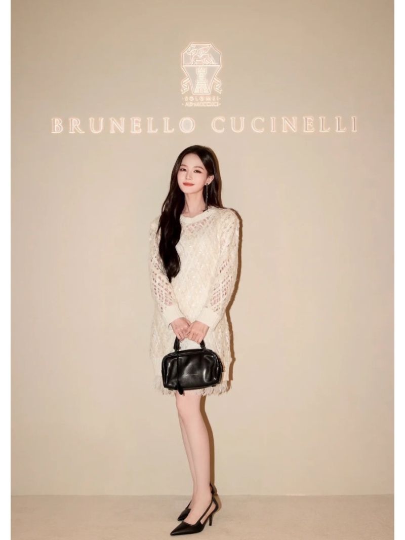 Brunello Cucinelli Limited Edition Luxe Knit Dress Set Cream