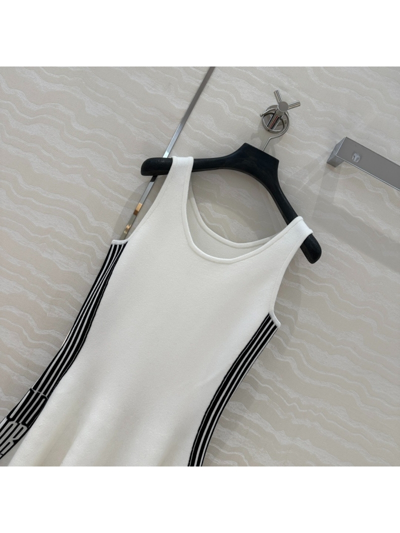 Dior MissDior Sporty Tennis Knit Dress White