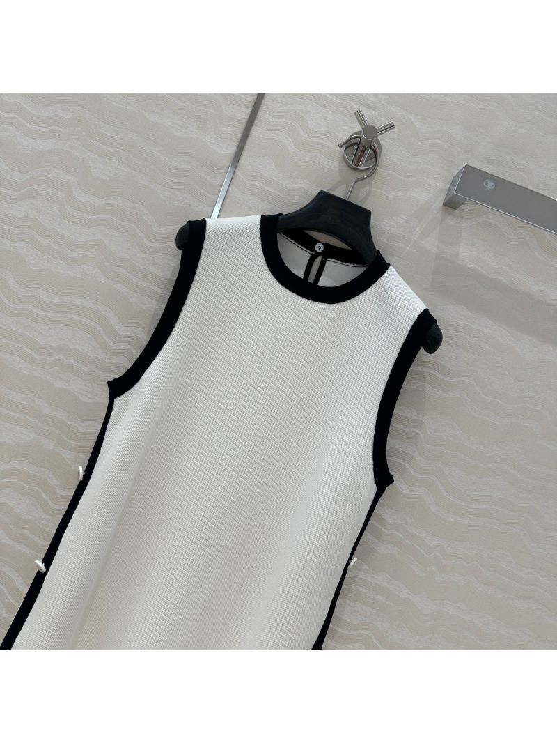 Dior MissDior Elegant Knit Tank Dress White