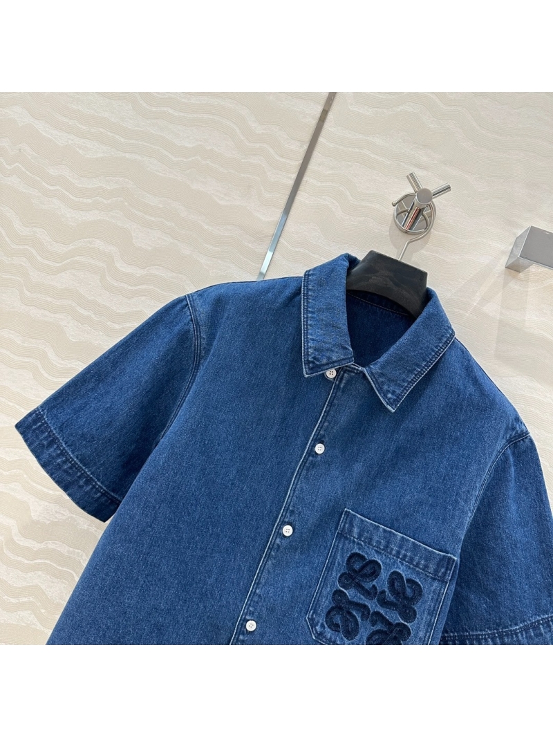 Loewe Classic Washed Denim Shirt Blue
