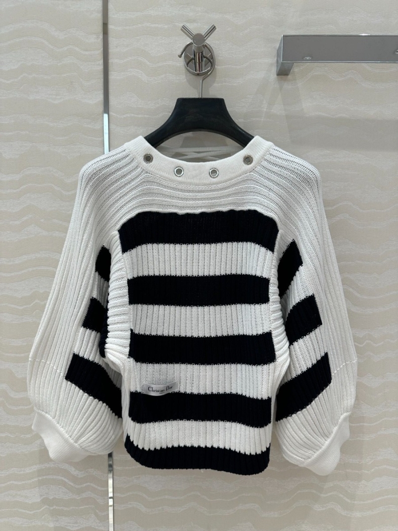 Dior Miss Dior Chic Striped Sweater Black and White