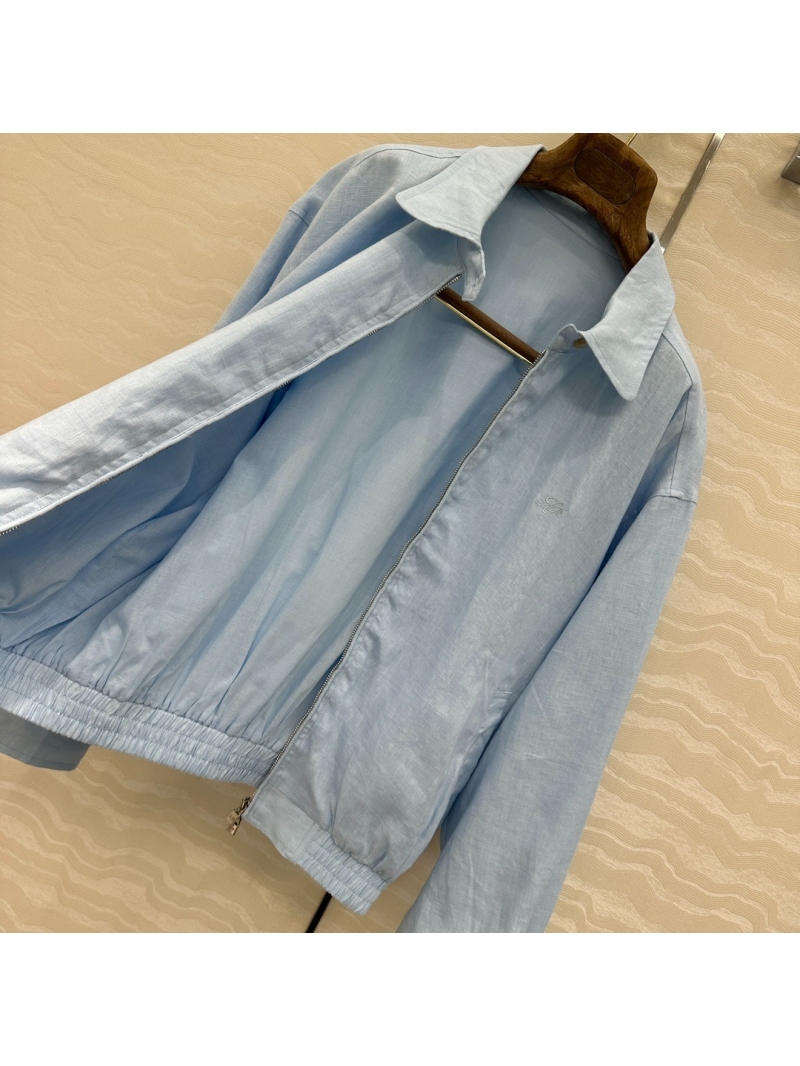 Loro Piana Exclusive Imported Linen Jacket blue