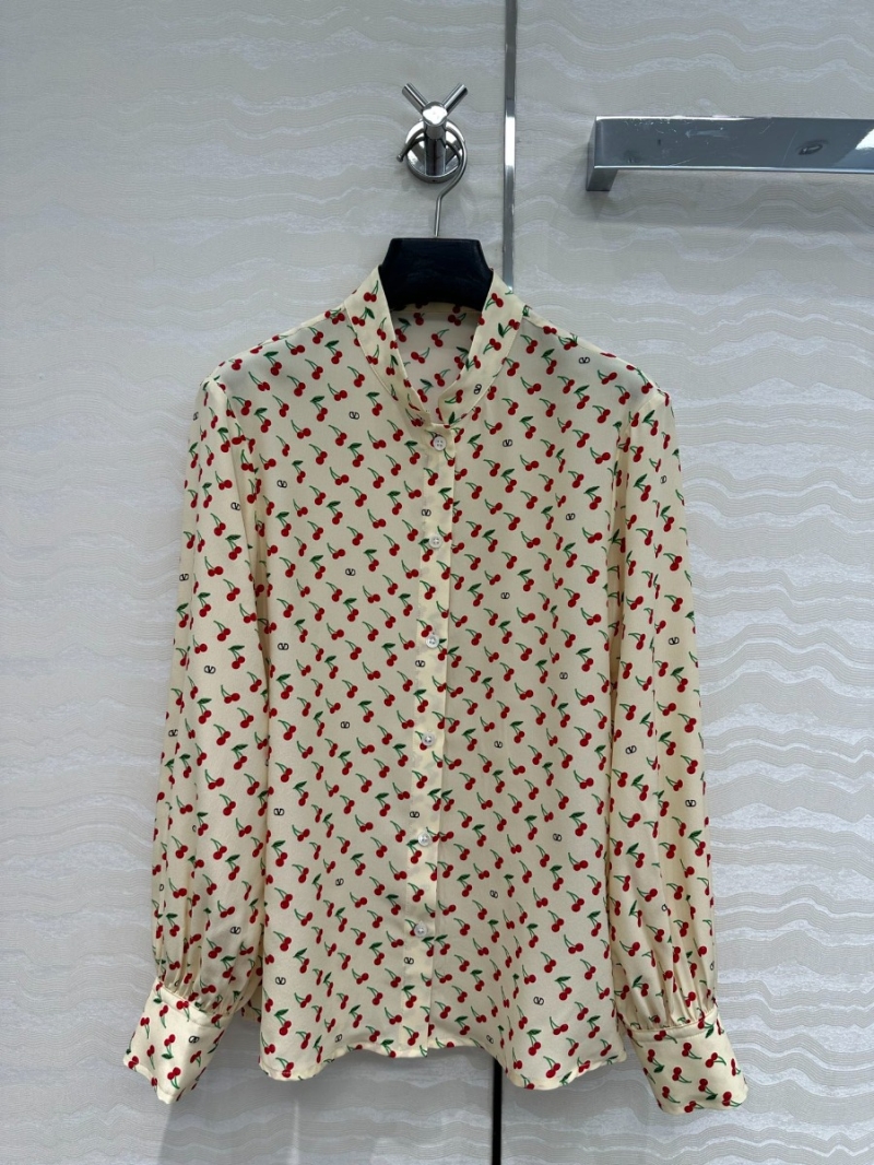 Valentino Cherry Print Silk Shirt - Limited Imported Edition