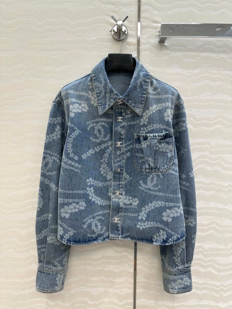 Chanel Coco Girl Beach Series Pearl Chain Denim Jacket - Exclusive Edition