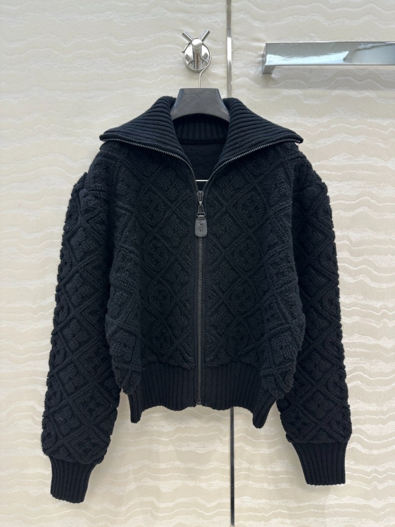 Louis Vuitton LV Ski Collection Limited Edition Black Monogram Jacquard Cashmere Hooded Jacket