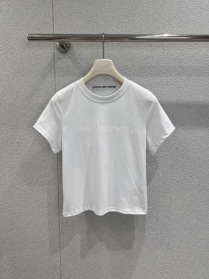 Alexander Wang 25SS Spring Summer Exclusive Printed Letter Crew Neck T-Shirt