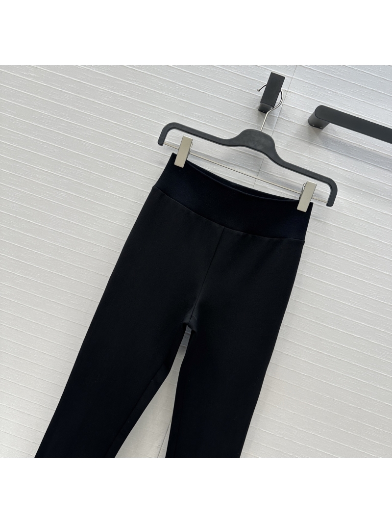 Alaia Women's Black High-Waist Leggings - Sumptuous Stretch, Couture-Inspired Fit, Luxe Zippered Cuffs