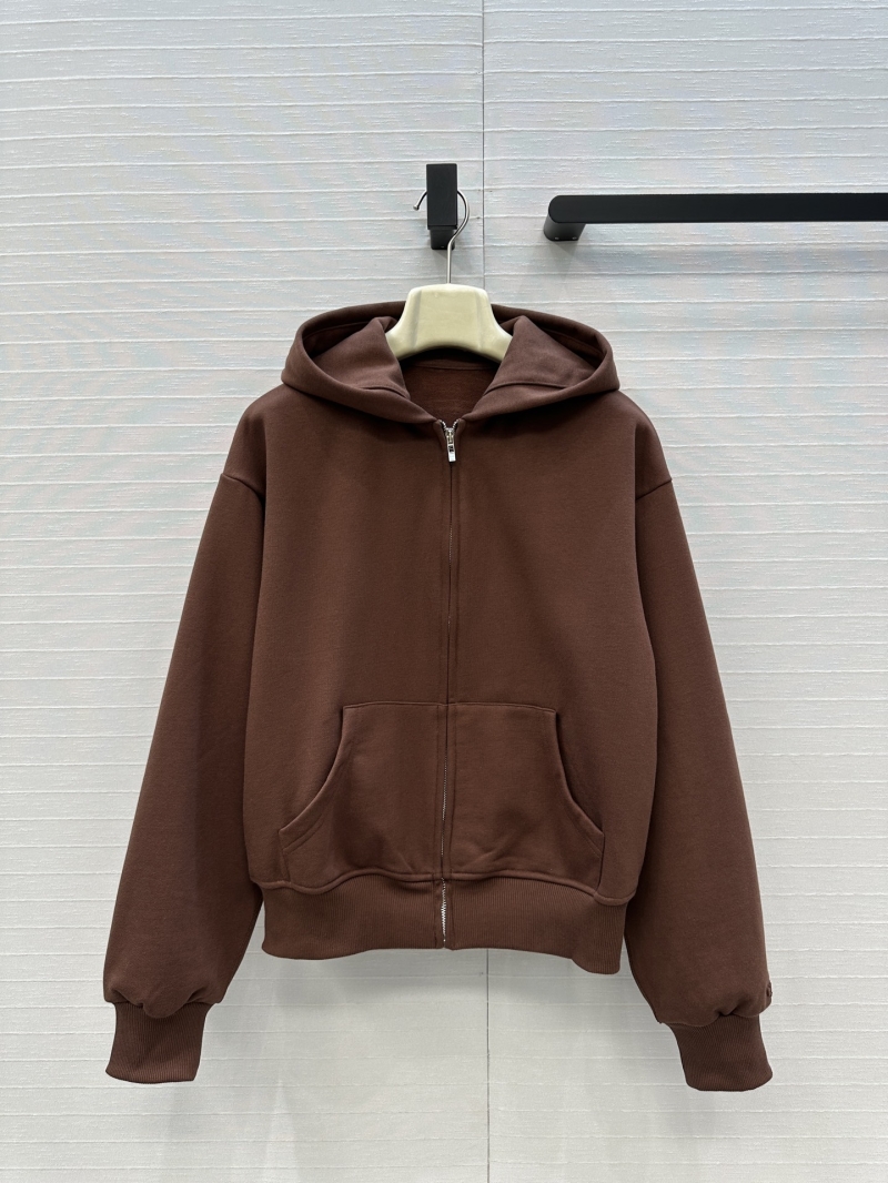 Alaïa Exclusive Fleece-Lined Cotton Tracksuit Set - Double Waistband, Bubble Logo, Mocha Brown