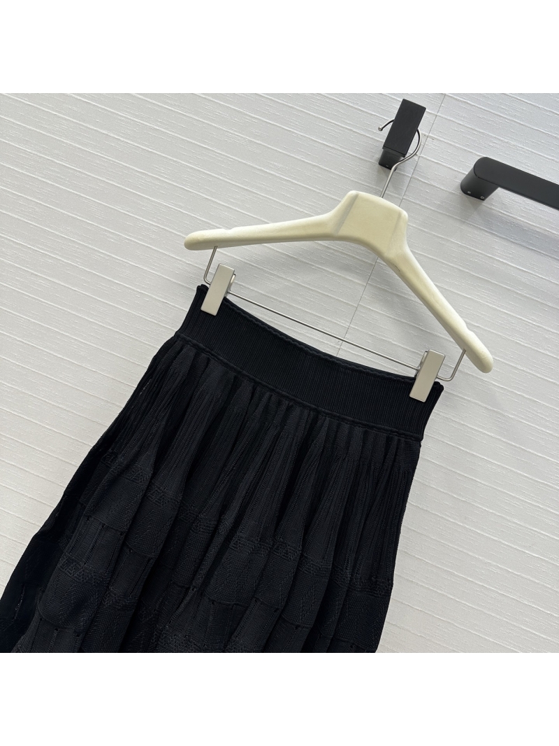 Alaia Premium Custom Yarn Hollow-Out Balletcore High-Waisted Knit Skirt