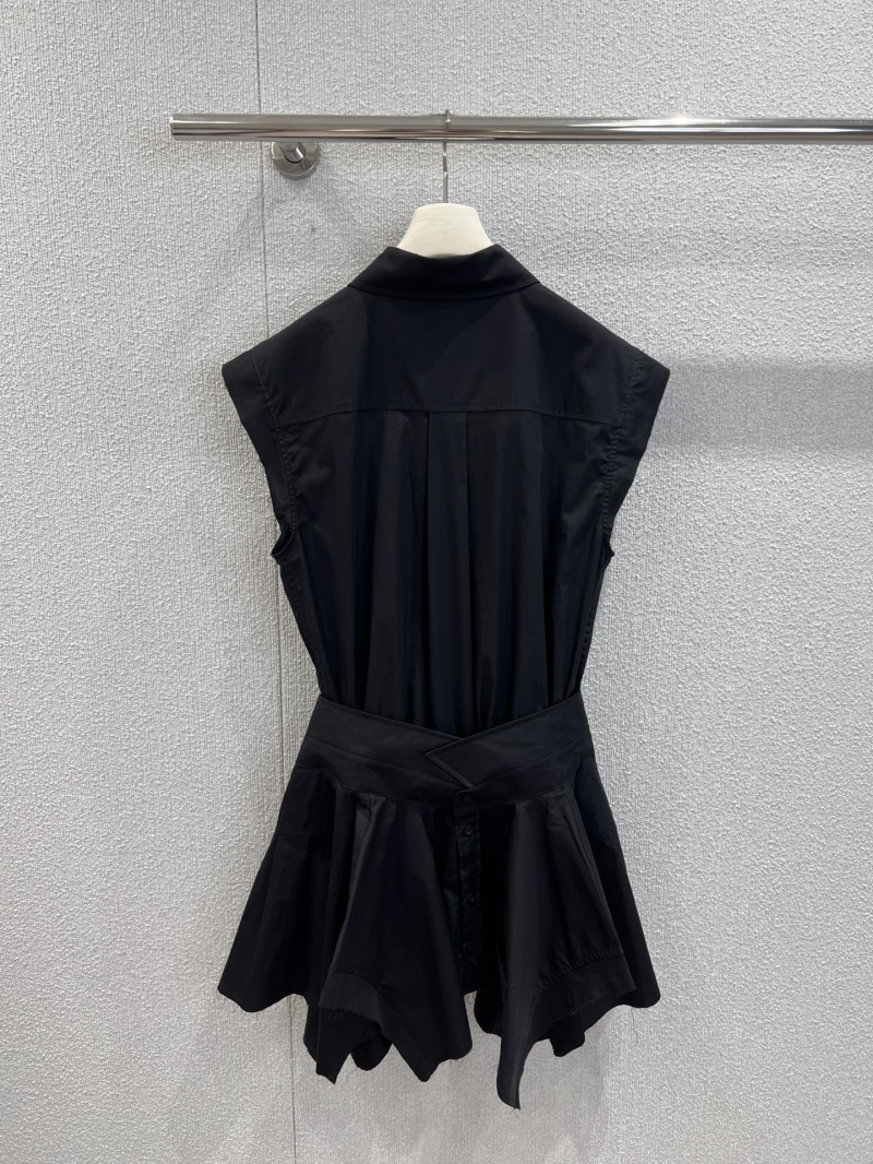 Alexander Wang Early Fall 2025 Irregular Patchwork Cotton Poplin Shirt Dress - Black Luxe Exclusive