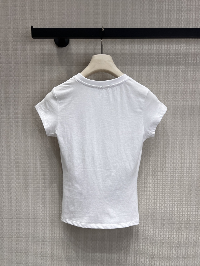 Alexander Wang Rhinestone Sunburst Slim-Fit T-Shirt in White
