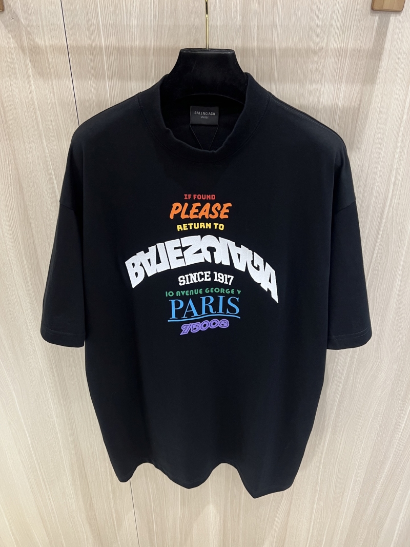 Balenciaga Paris Multi-Craft Print Embroidered Oversized T-Shirt